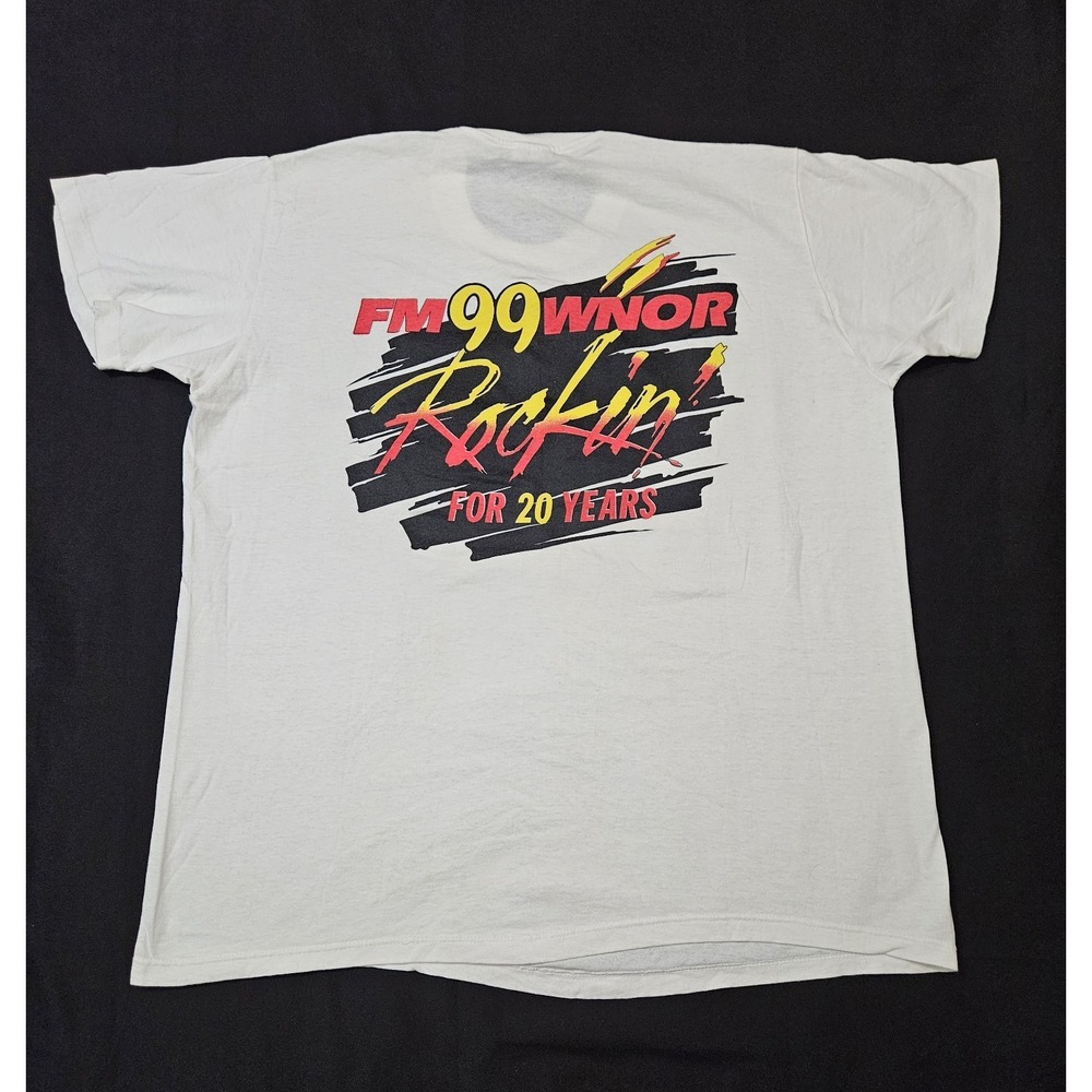Vintage Rock Radio Station T-Shirt Size XL Made in USA Stedman Hi-Cru Made in US